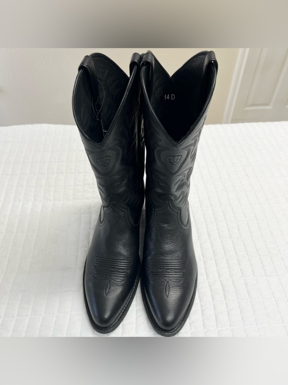 ARIAT MENS HERITAGE DEERTAN WESTERN PERFORMANCE BOOTS LEATHER COWBOY SIZE 14 - Picture 7 of 11